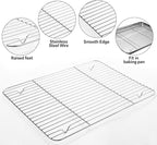 MCIRCO 6 Piece Stainless Steel Baking Sheet - Image 4