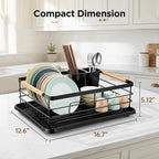 Dish Racks for Kitchen Counter, Thickened Metal Dish Drying Rack - Image 5