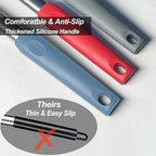 2 Pack Spatulas, Solid & Slotted Silicone Spatula Set, Stainless Steel Handle - Image 5