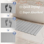 Foldable Stone Bath Mat, Quick Dry Stone Drying Mats - Image 2