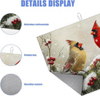 Winter Cardinal Bird Dish Drying Mat - Image 3
