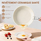 9.25 Inch and 11 inch Ceramic Nonstick Frying Pan Skillet - Image 2