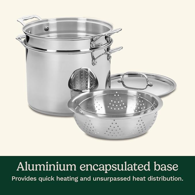 Cuisinart 4-Piece Cookware Set, 12 Quarts, Chef's Classic Stainless Steel - Image 4