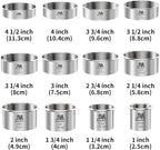 Round Cookie Biscuit Cutter Set 12 Pieces Graduated Circle Pastry Cutters 18/8 - Image 2