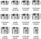 Round Cookie Biscuit Cutter Set 12 Pieces Graduated Circle Pastry Cutters 18/8 - Image 3