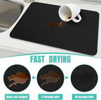 WISELIFE Coffee Mat Super Absorbent Dish Drying Mat Coffee Bar Accessories Match - Image 3