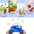 Ice Cube Tray, Silicone Square Ice Trays Easy Release Stackable Ice Cube Mold - Image 2