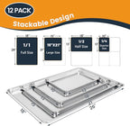 12 Pack Half Size Baking Sheet Pan, Aluminum Commercial Cookie Sheet Pan - Image 7
