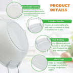 Colander Set with White Coating, Stainless Steel Micro-Perforated Colanders - Image 3