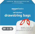 Amazon Basics Tall Kitchen Drawstring Trash Bags, 13 Gallon by AmazonBasics