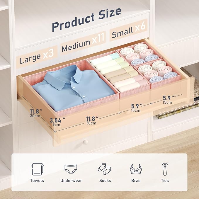 DIMJ Drawer Organizer Clothes Storage - Image 2