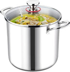 LIANYU 12 QT Stock Pot with Lid, 12 Quart Deep Tall Large Soup Pot by LIANYU