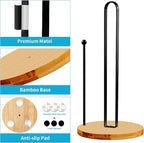 Wood Paper Towel Holder Countertop, TONLEA Kitchen Paper Towel Holder - Image 5
