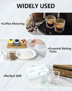 Shot Glasses Measuring Cup Set 2PACK Espresso Shot Glasses Liquid Heavy Glass - Image 3