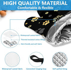 Gold Dog Paw Print Oven Mitts and Pot Holders Sets Heat Resistant 4Pcs - Image 3