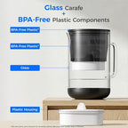 Waterdrop PT-09BL 10-Cup Large Glass Water Filter Pitcher, Eco-Friendly - Image 6