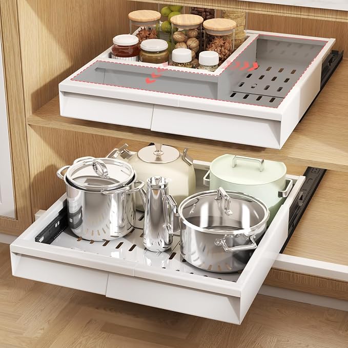 Seinloes 2 Pack Pull Out Cabinet Organizer by Seinloes