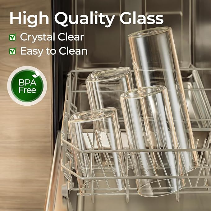 ComSaf 0.8 Qt Glass Food Storage Jars Set of 6, Pantry Organization Jar - Image 4