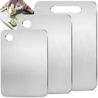 100% Pure Titanium Cutting Board Set of 3, Double-Sided Titanium Cutting Boards by Unknown