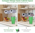 4 Pack Tumbler Lid Organizer, Cup Lid Holder Holds 12 Lids Each Under Cabinet - Image 4