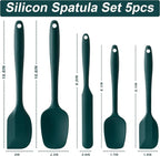 Silicone Spatula Set, 5 Piece Food Grade Rubber Spatulas - Image 2