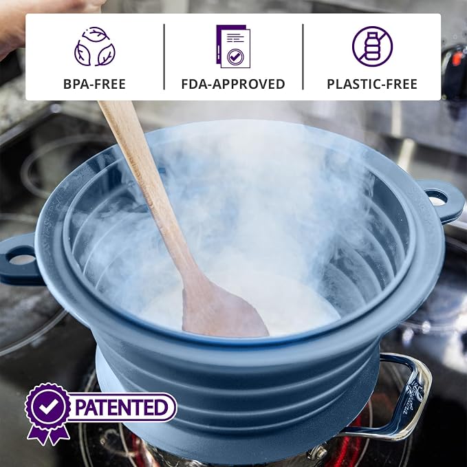 L.I.Q Silicone Splatter Guard – Fits 8 and 10 Inch Pots – Microwave Safe and - Image 7
