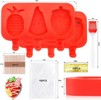 Juome Cake Pop Mold Kit, 6 Cavities Fruit Shape Cakesicle Molds Silicone - Image 2