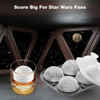 Nax Caki 3D Death Star Ice Cube Molds, Large Silicone Fun Shapes Bourbon Gifts - Image 5