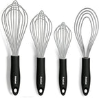 Anaeat Stainless Steel Kitchen Whisk Set of 4, Milk and Egg Beater Blender by Anaeat