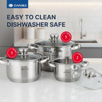 Daniks Standard 6-Piece Stainless Steel Cookware set - Image 2