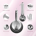 Measuring Cups and Spoons Set, Stainless Steel 8 Piece Nesting Measuring Tools - Image 7
