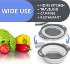 White Round Silicone Collapsible Colander – Silicone Round Kitchen Strainers - Image 5