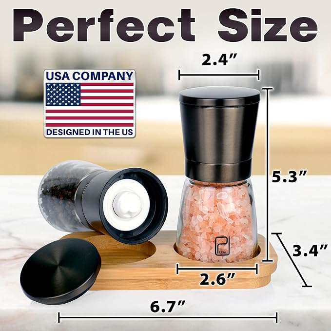 Premium Salt and Pepper Grinder Set - 5 oz - Image 3