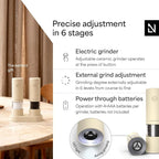 LARS NYSØM Electric Salt and Pepper Grinder Set I Automatic Salt and Pepper - Image 2