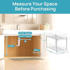 Vtopmart 6 Pack Bathroom Organizer, 2 Tier Clear Under Sink Organizers Vanity - Image 5