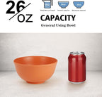 Wrova 26 oz Wheat Straw Bowls, Unbreakable Cereal Bowls Set of 6, Microwave & - Image 5