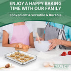 Baking Sheets Set of 2, HKJ Chef Cookie Sheets 2 Pieces Stainless Steel Baking - Image 7