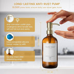 Glass Soap Dispenser for Kitchen, Farmhouse Dish & Hand Soap Dispenser Set - Image 3