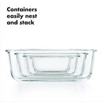 OXO Glass Food Storage Container, 1.6 Cup | Smart Seal | Leakproof | Pack of 2 - Image 5