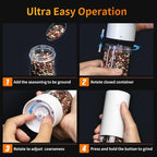2Pack Electric Salt and Pepper Grinder Set USB Rechargeable - Image 7