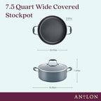 Anolon Advanced Home Hard-Anodized Nonstick Wide Stock Pot/Stockpot - Image 2