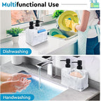 Kitchen Hand Soap and Dish Soap Dispenser Set, Dual Soap Dispenser - Image 6