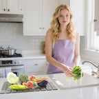 Stone Dish Drying Mats for Kitchen Counter-23.6''x15.3'' Foldable Quick Dry - Image 2