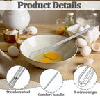 Small Whisk, 9.8in Stainless Steel Whisk Tiny Skinny Whisk - Image 4