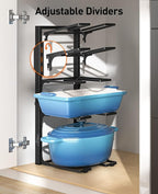 ORDORA Pots and Pans Organizer: under Cabinet, 20.8" Height Heavy Duty 120LBS - Image 4