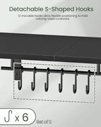 CHOEZON Wall-Mounted Pot Racks, Floating Shelves, Wall Shelves, Vintage Pot - Image 5