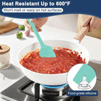 4 Pcs Silicone Spatula Set, 11.4 In, 600°F Heat Resistant Rubber Spatulas - Image 3