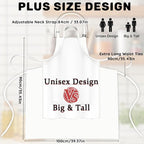 2 Pcs Plus Size Chef Apron, Unisex Professional Apron - Image 3
