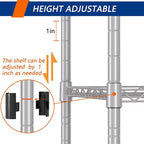 REGILLER 5-Wire Shelving Metal Storage Rack Adjustable Shelves, Standing - Image 5