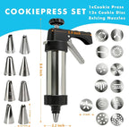 Stainless Steel Cookies Press, Cookie Press Gun Kit - Image 6